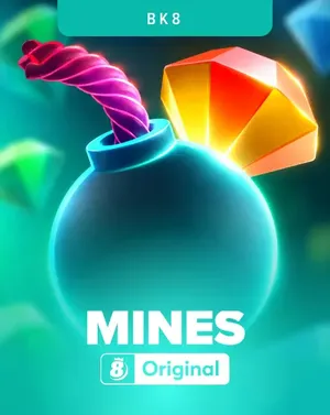 Mines game tile from the BK8.io Originals lobby